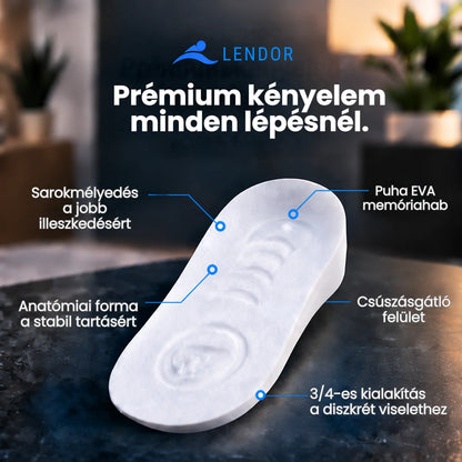 Lendor diszkrét test magasító cipőbetét